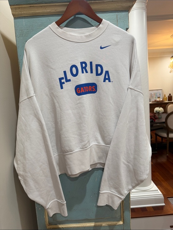Nike Tops - Nike Campus Collection Florida Gators Cropped Sweatshirt Crewneck White XL